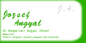 jozsef angyal business card