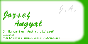 jozsef angyal business card